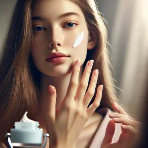 장발 여성이 부드럽고 차분한 세팅의 가볍고 매트한 모이스처라이저를 바르고 지성 피부를 위한 스킨케어에 중점을 두는 모습을 담고 있는 이미지 입니다.
건강한 삶을 통해 나 자신을 알아가는 공간 신니스.
